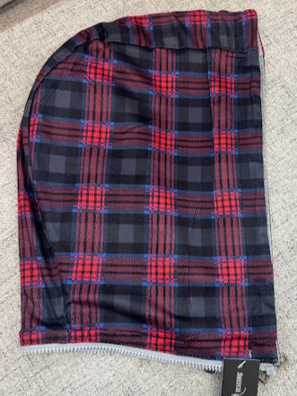 Cranberry Plaid Hood