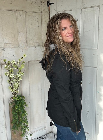 Sweet Stitches Cargo Jacket Black