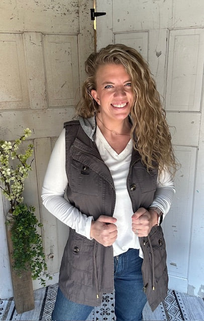 Sweet Stitches Cargo Vest Sterling Gray