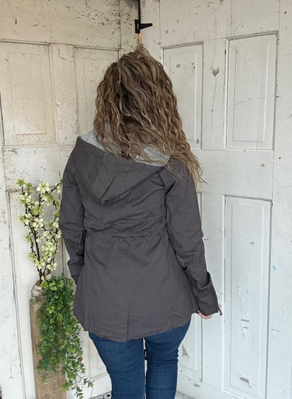 Sweet Stitches Cargo Jacket Sterling Gray