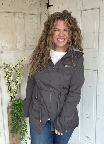 Sweet Stitches Cargo Jacket Sterling Gray