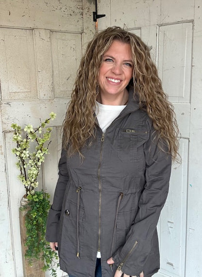 Sweet Stitches Cargo Jacket Sterling Gray