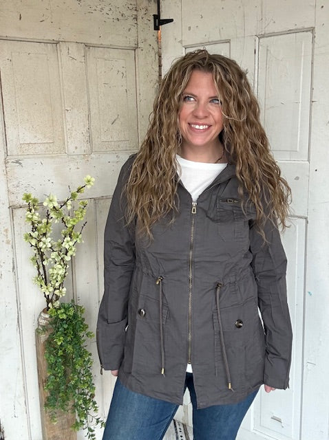 Sweet Stitches Cargo Jacket Sterling Gray