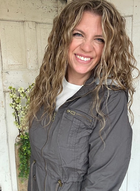 Sweet Stitches Cargo Jacket Sterling Gray