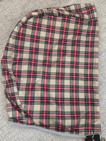 Khaki Plaid Hood