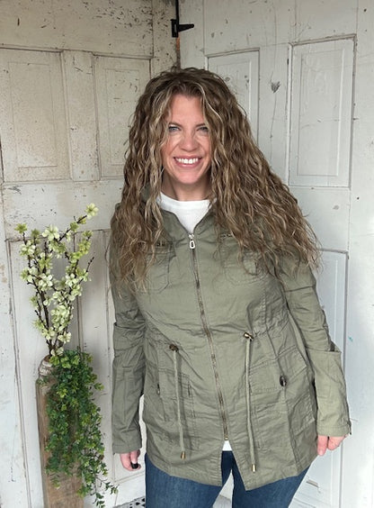 Sweet Stitches Cargo Jacket Olive