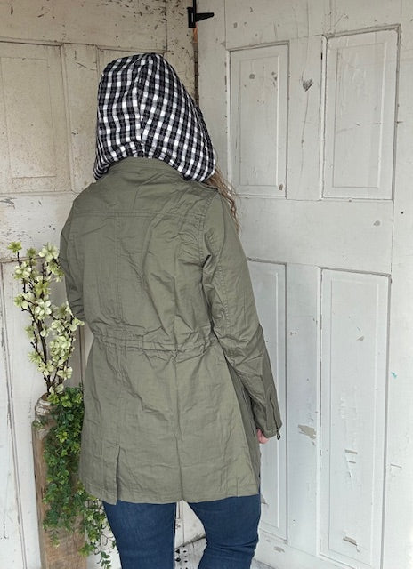 Sweet Stitches Cargo Jacket Olive