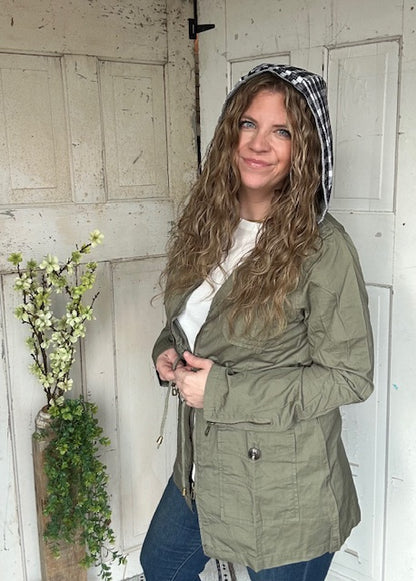 Sweet Stitches Cargo Jacket Olive