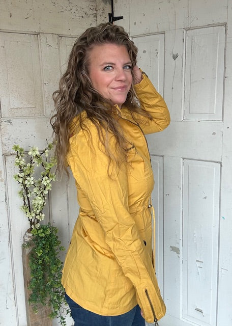 Sweet Stitches Cargo Jacket Mustard