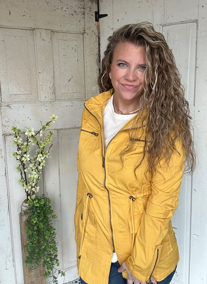 Sweet Stitches Cargo Jacket Mustard