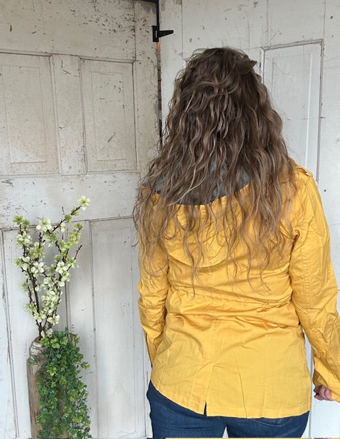 Sweet Stitches Cargo Jacket Mustard