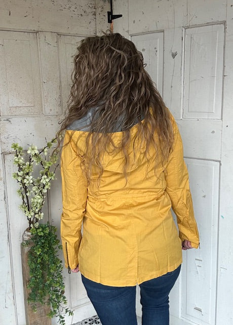 Sweet Stitches Cargo Jacket Mustard