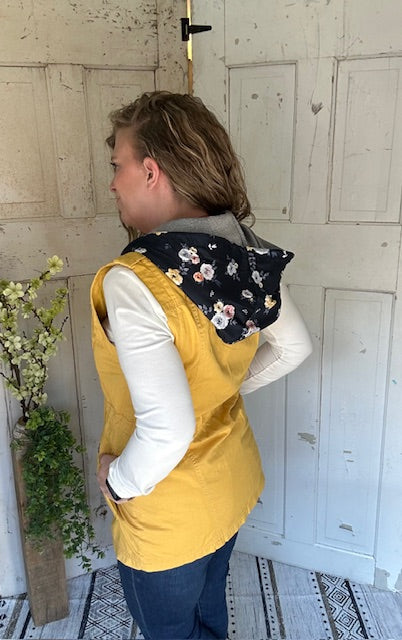Sweet Stitches Cargo Vest Mustard